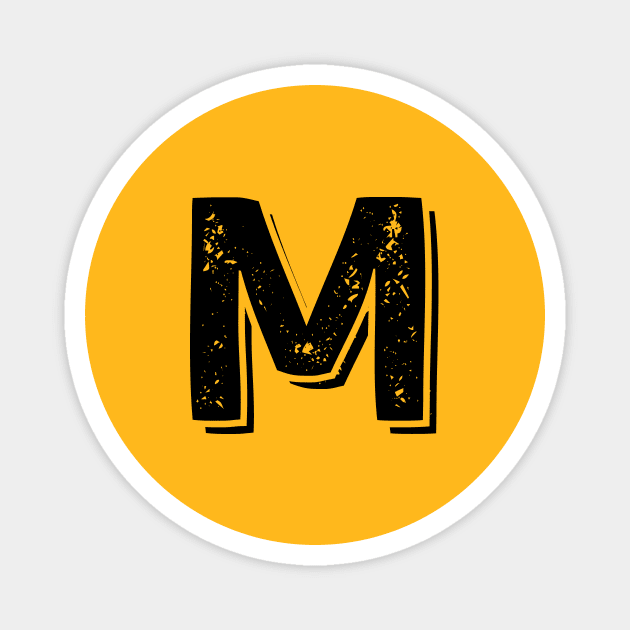 Capital Letter M Name Initial Monogram Magnet by FTF DESIGNS